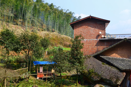 贵州山区 乡村庭院