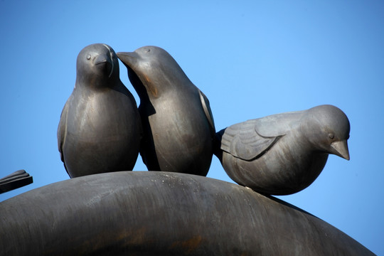 湿地雕塑 雕塑 鸟 自然