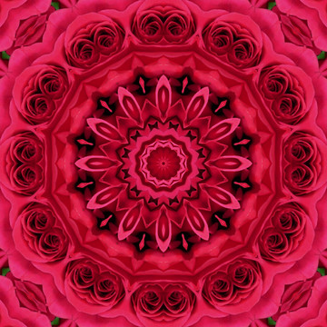 鮮花拼圖 鮮花裝飾背景 抽象畫