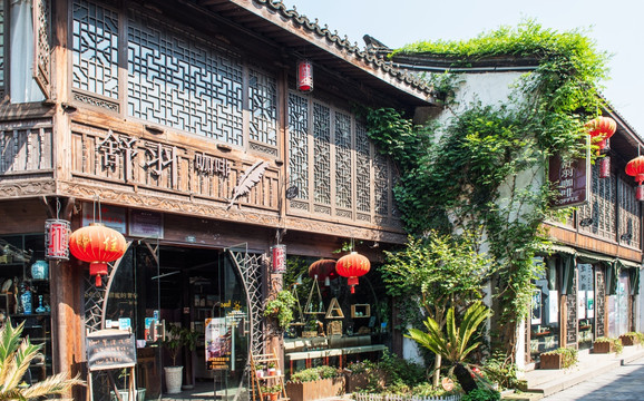 仿古门窗 仿古建筑 古街景