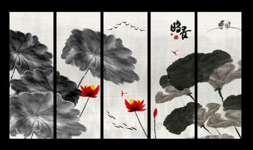 寫意荷花