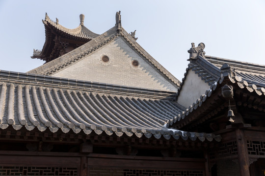 古观音禅寺 中式寺院建筑屋檐