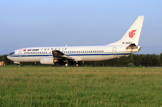 飞机 准备起飞 中国国际航空