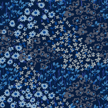 蓝布印花花型