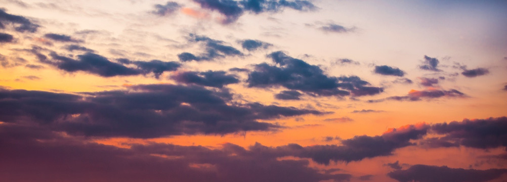 夕阳云朵 天空素材