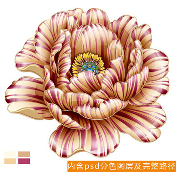 創(chuàng)意噴繪牡丹花