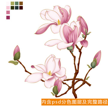 精美噴繪花素材