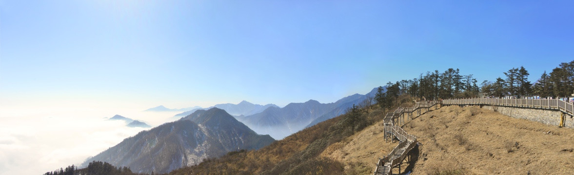 西岭雪山 日月坪 观景台