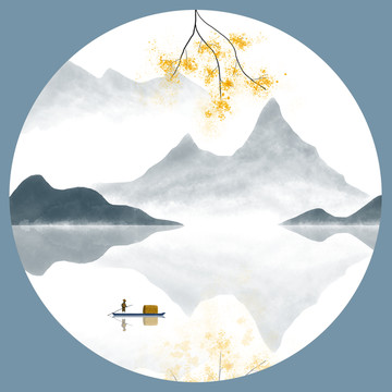 山水裝飾畫