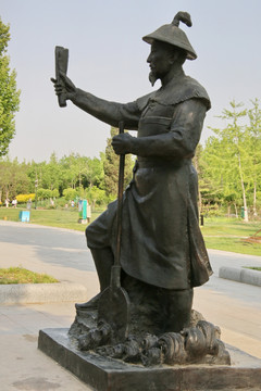 沧州历史史名人马之贞雕像