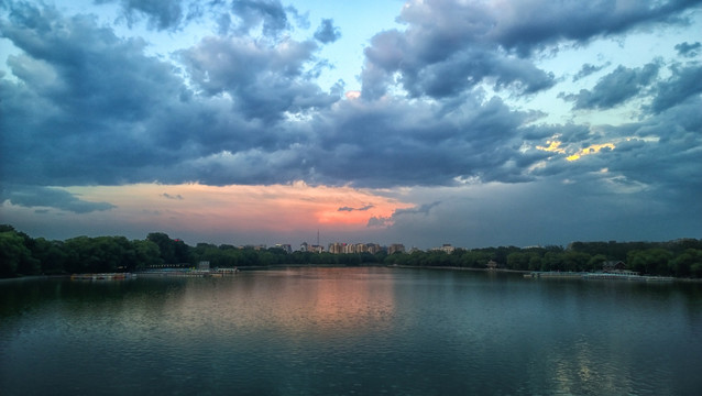 玉渊潭公园 夕阳