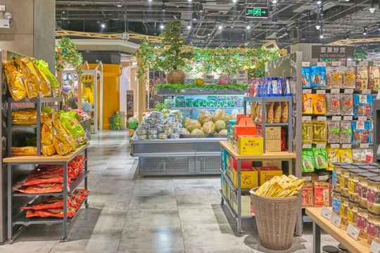 超市内景 超市食品水果区