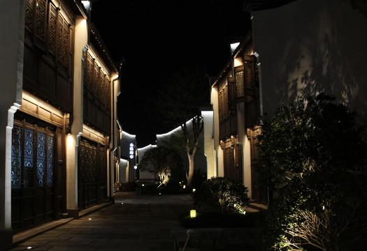 仿古建筑夜景