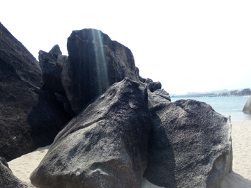 海边巨石风景 三亚天涯海角