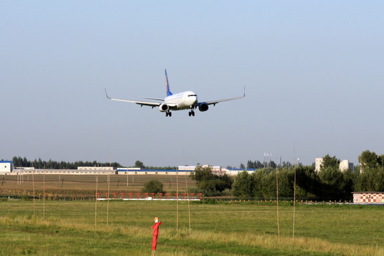 海南航空 飞机降落 民航航班