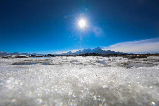 湖面的冰雪