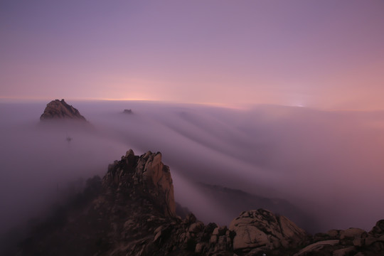 青岛 浮山 山峰 夜景