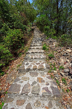 陡峭的上山路