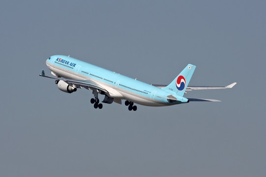 大韩航空 宽体客机 飞机起飞