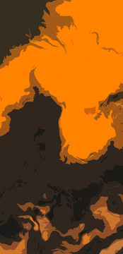 竖版火红大气新中式装饰画