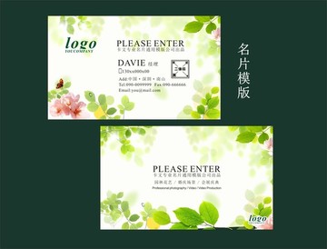 綠色名片