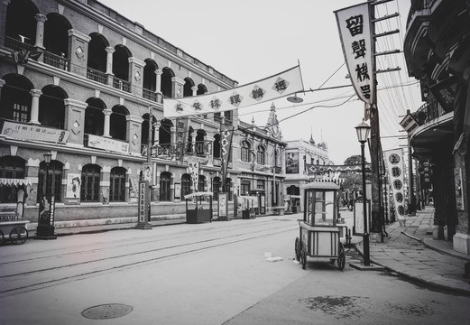 老上海南京路街景