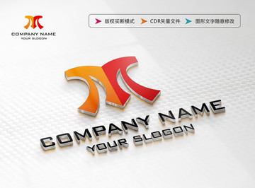 M字母LOGO設計 標志設計