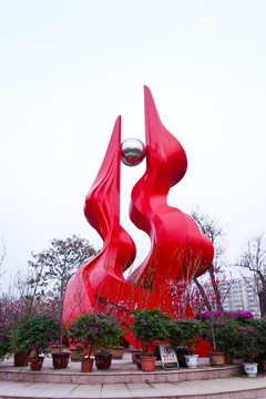 天津桃花园 北洋园 雕塑