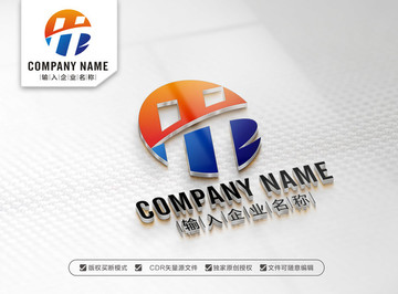 HP字母LOGO设计 PH标志