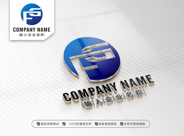 FG字母LOGO设计 GF标志