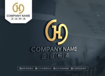 GH字母LOGO設(shè)計(jì) HG標(biāo)志