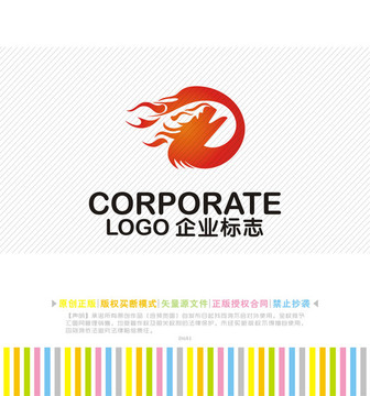 龙创意logo 龙logo设计