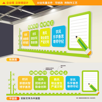 学风校风建设文化墙