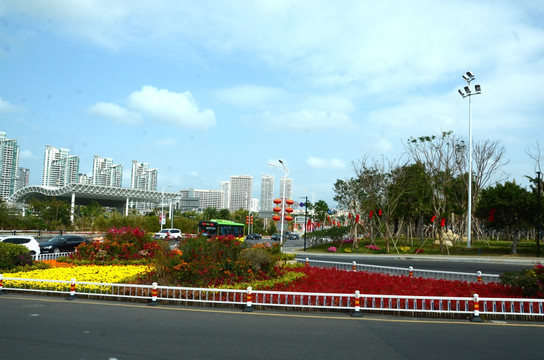 三亚城市风光 街景