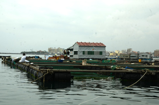 海南疍家 水上房屋