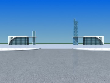 工廠大門(mén)3d模型含材質(zhì)