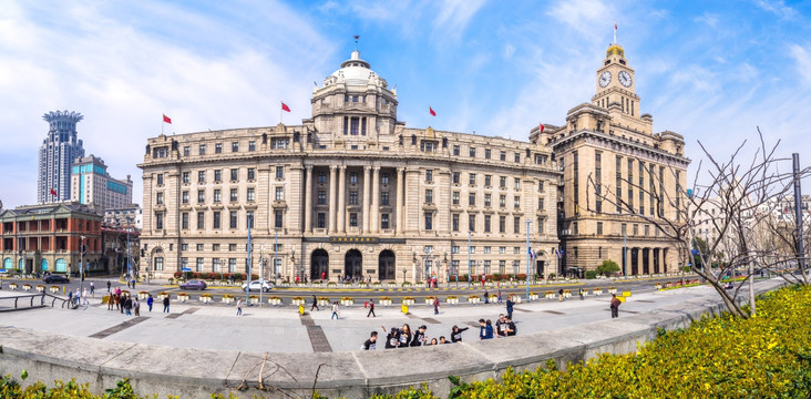 上海外滩 老建筑全景