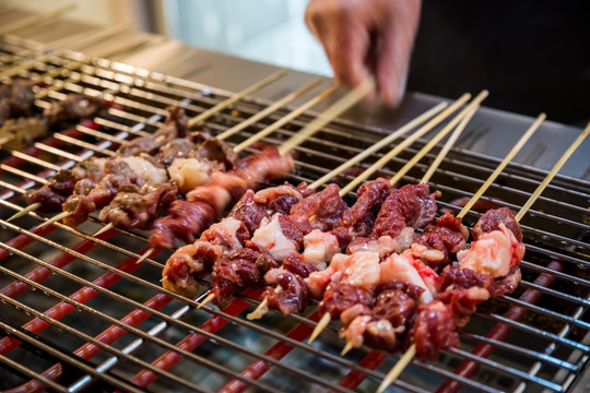 电烤牛肉串