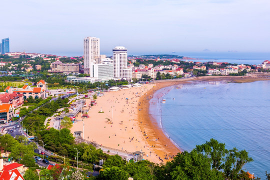 青岛汇泉湾海水浴场