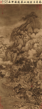 五代 巨然 湖山春曉圖