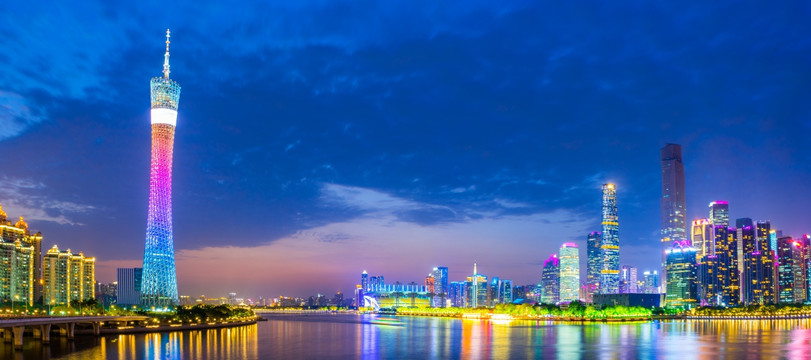 广州城市中心夜景 广州夜景