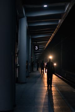 丽水火车站夜景