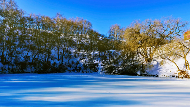 公主湖雪景