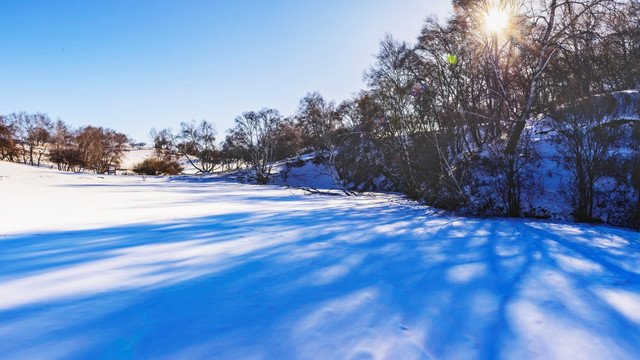 公主湖雪景