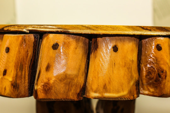 实木纹理 实木木凳