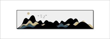 北欧极简风格长款装饰画