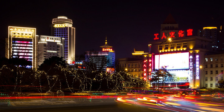 长春人民广场夜景