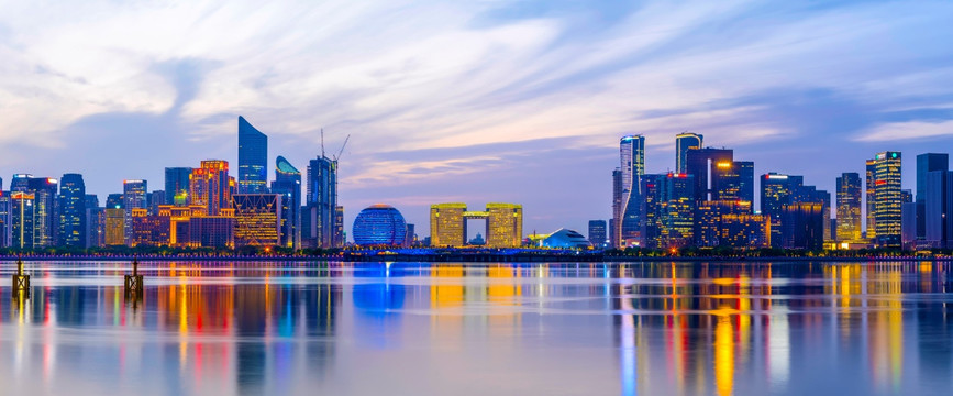 杭州钱江新城夜景