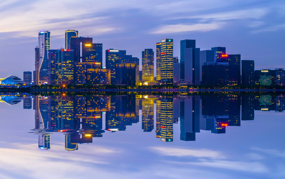 杭州钱江新城夜景