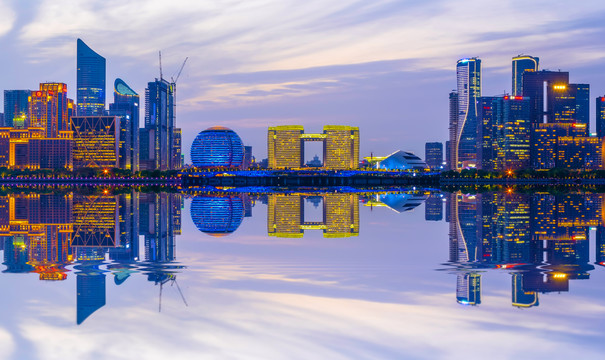 杭州钱江新城夜景